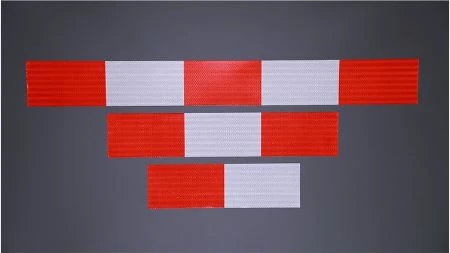 Red and White Reflective Barrier Strips Red and White Reflective Barrier Strips