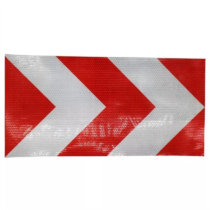 Crveno bijela reflektirajuća naljepnica za kamion