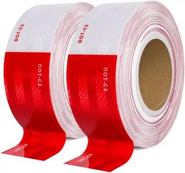 Crveno bijela reflektirajuća sigurnosna traka