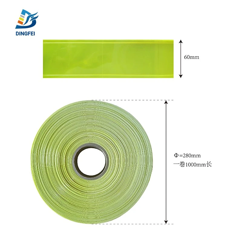 6CM Wide Fluorescent Yellow Reflective PVC Tape for Clothing 3 6CM Wide Fluorescent Yellow Reflective PVC Tape for Clothing 3