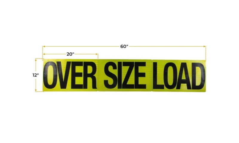 2 x 60 Magnetic Reflective Oversize Load PET Banner - 3 Pcs 4 2 x 60 Magnetic Reflective Oversize Load PET Banner - 3 Pcs 4