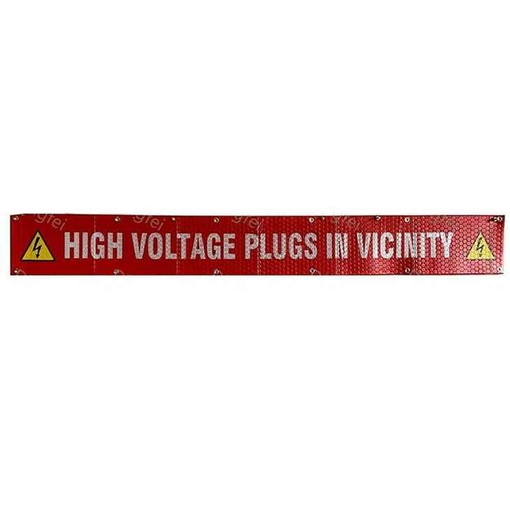 Reflective High Voltage Plugs In Vicinity PVC Banner